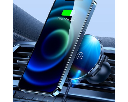 Автодержатель с БЗУ USAMS US-CD164 Ultra-Slim 15W (00000049262_1)