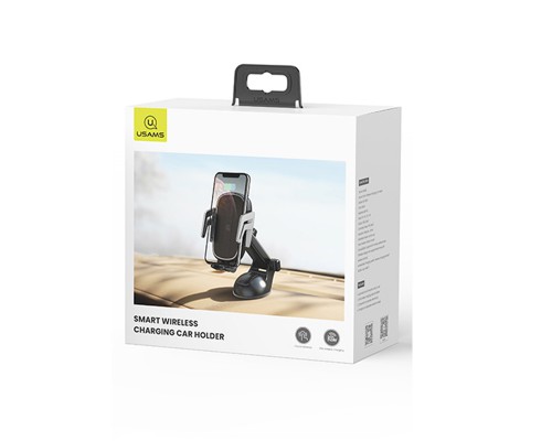 Автодержатель с БЗУ USAMS US-CD101 Automatic Touch Induction Wireless Charging (Center Console) (00000034525_1)