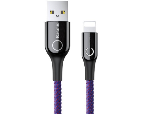 Дата кабель Baseus C-shaped (со световым индикатором) USB to Lightning 2.4A (1m) (CALCD) (00000027364_2)