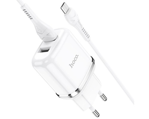 СЗУ Hoco N4 (2USB/2.4A) + MicroUSB (00000048810_1)