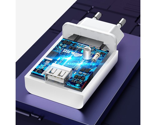 СЗУ USAMS US-CC083 T22 Single USB QC3.0 Travel Charger (EU) (00000034485_1)