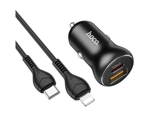 АЗУ Hoco NZ5 Smooth road PD30W + QC3.0 + Type-C to Lightning (00000055920_1)