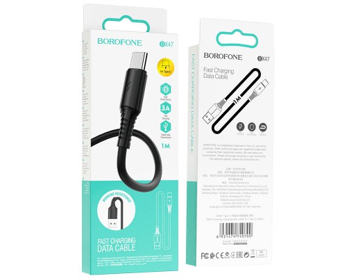 Дата кабель Borofone BX47 Coolway USB to Type-C (1m) (00000056976_2)