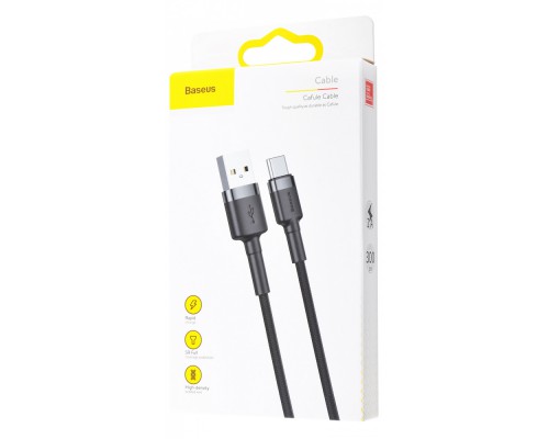 Дата кабель Baseus Cafule Type-C Cable 2A (3m) (CATKLF-U) (00000037737_2)