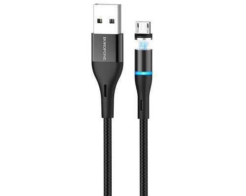 Дата кабель Borofone BU16 Skill magnetic USB to MicroUSB (1.2m) (00000055400_1)