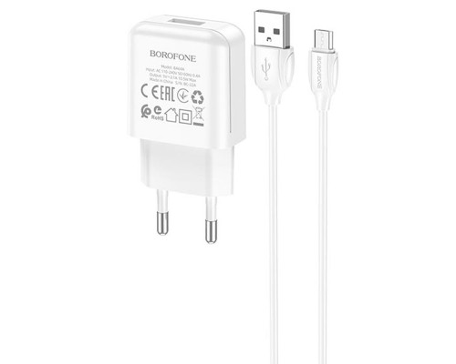 СЗУ Borofone BA64A Single port + MicroUSB (00000056919_1)