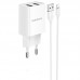 СЗУ Borofone BA53A Powerway (2USB/2.1A) + Lightning (00000055345_2)