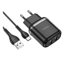 СЗУ Hoco N4 (2USB/2.4A) + Type-C (00000048811_2)