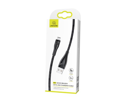 Дата кабель Usams US-SJ393 U41 Micro Braided Data and Charging Cable 1m (00000034458_2)