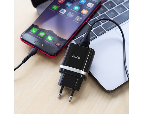 СЗУ Hoco C12Q Smart QC3.0 (1USB/3A) + MicroUSB (00000035259_2)