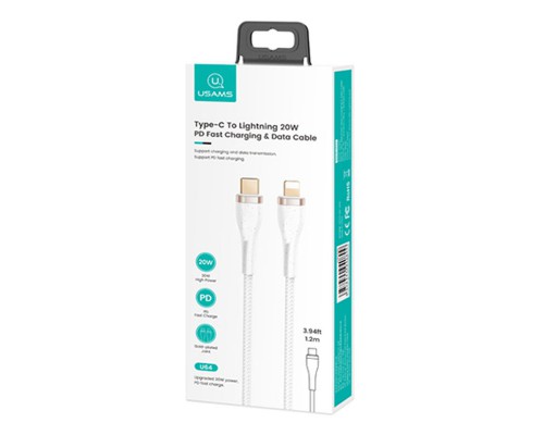 Дата кабель Usams US-SJ489 U64 Type-C To Lightning 20W PD (1.2m) (00000049220_1)