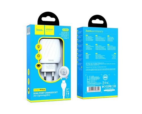 СЗУ Hoco C78A (2USB/2.4A) + Lightning (00000039235_1)