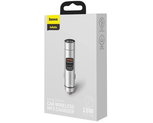 АЗУ Baseus Energy Column Bluetooth FM Launcher (5V/3.1A) 2USB (CCNLZ) (00000049191_1)