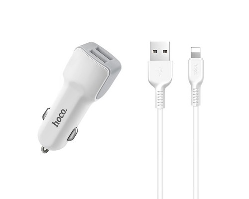 АЗУ Hoco Z23 Grand Style + Cable (Lightning) 2.4A 2USB (00000030975_1)