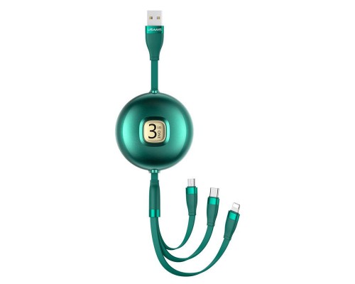 Дата кабель Usams US-SJ508 U69 3IN1 Retractable Cable 1m (00000049214_3)