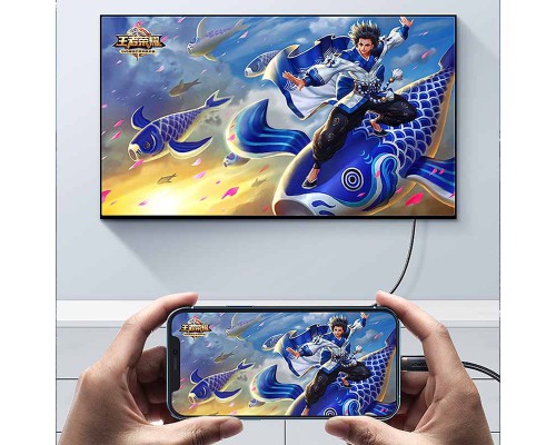 Дата кабель Usams US-SJ509 U70 Lightning to HDMI HD (2m) (00000062627_1)