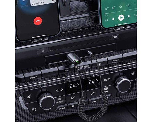Bluetooth ресивер USAMS US-SJ504 Aluminum Alloy Car Wireless Audio Receiver BT 5.0 (00000051949_1)