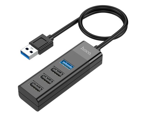 Переходник Hoco HB25 Easy mix 4in1 (USB to USB3.0+USB2.0*3) (00000055842_1)