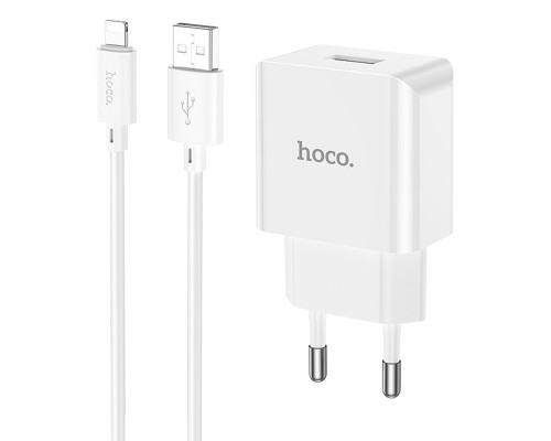 СЗУ Hoco C106A Leisure 10.5W (1USB-A) + кабель USB to Lightning (00000076414_1)