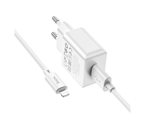 СЗУ Hoco C106A Leisure 10.5W (1USB-A) + кабель USB to Lightning (00000076414_1)