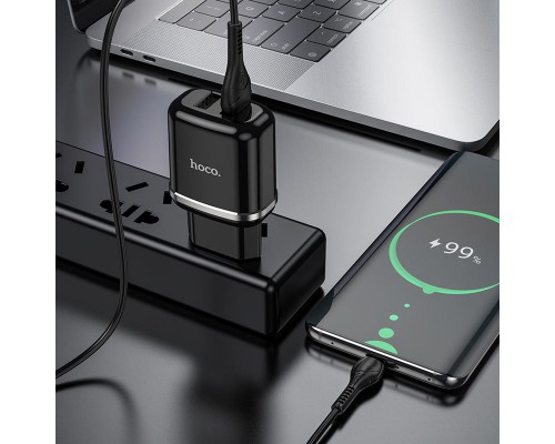 СЗУ Hoco N4 (2USB/2.4A) + MicroUSB (00000048810_2)