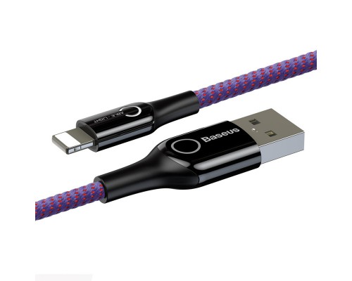 Дата кабель Baseus C-shaped (со световым индикатором) USB to Lightning 2.4A (1m) (CALCD) (00000027364_2)