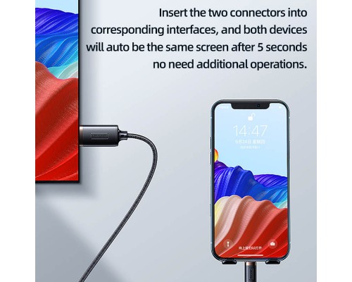 Дата кабель Usams US-SJ509 U70 Lightning to HDMI HD (2m) (00000062627_1)