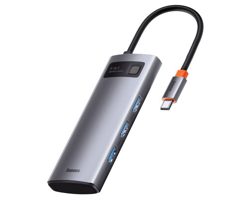 Переходник HUB Baseus Metal Gleam Series 5-in-1 Multifunctional 30Hz (WKWG020013) (00000057576_1)