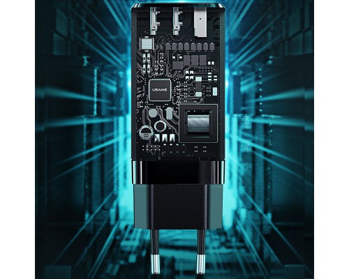 СЗУ Usams US-CC110 GaN Mini 65W (2Type-C/1USB QC) (00000039674_2)