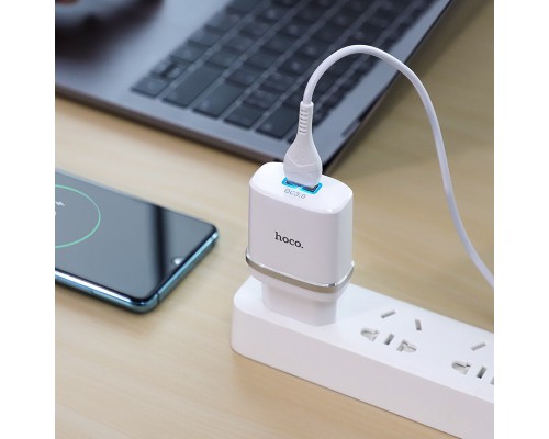 СЗУ Hoco C12Q Smart QC3.0 (1USB/3A) + Type-C (00000035260_1)