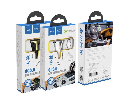 АЗУ Hoco Z31 QC3.0 (2USB/3.4A) + microUSB (00000034598_2)