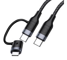 Дата кабель Usams US-SJ403 U31 60W Fast charging Type-C to Type-C / Lightning (1.2m) (00000036166_1)