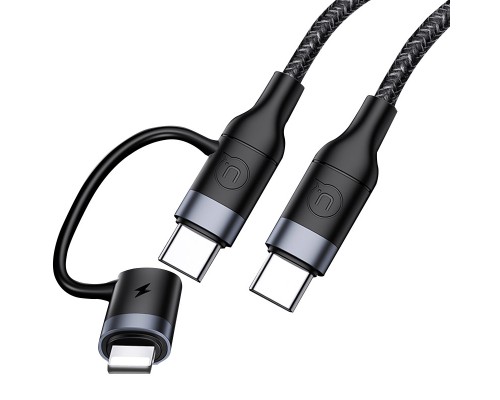 Дата кабель Usams US-SJ403 U31 60W Fast charging Type-C to Type-C / Lightning (1.2m) (00000036166_1)