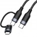 Дата кабель Usams US-SJ403 U31 60W Fast charging Type-C to Type-C / Lightning (1.2m) (00000036166_1)