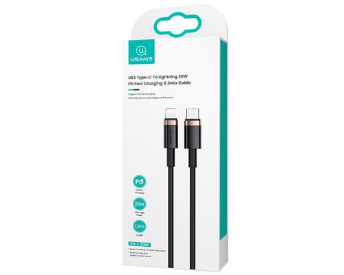 Дата кабель Usams US-SJ484 U63 Type-C To Lightning 20W PD (1.2m) (00000049223_2)