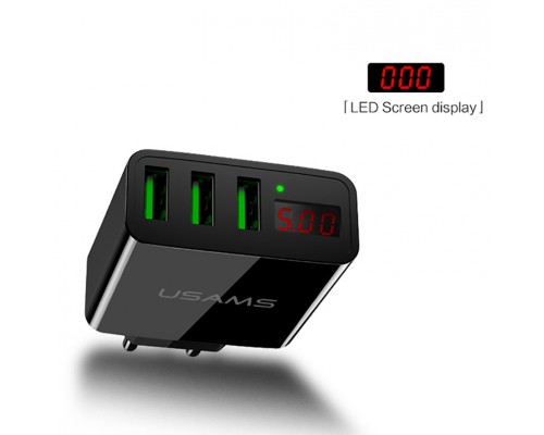 СЗУ USAMS US-CC035 с дисплеем (3USB 2.4A) (00000029751_2)