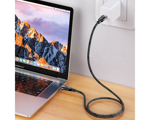 Дата кабель Usams US-SJ400 U31 100W PD Fast Charging Type-C to Type-C (1.2m) (00000036165_1)