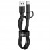 Дата кабель Hoco X54 Cool dual 2in1 USB to MicroUSB-Type-C (1m) (00000058735_1)