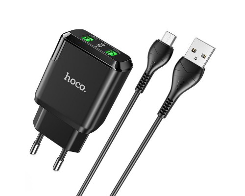 СЗУ HOCO N6 QC3.0 (2USB/3A) + USB - MicroUSB (00000049065_2)