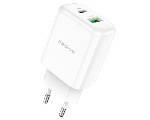 СЗУ Borofone BN4 PD20W+QC3.0 (1USB/1Type-C/3A) (00000058309_1)