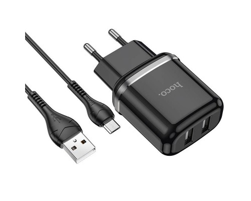 СЗУ Hoco N4 (2USB/2.4A) + MicroUSB (00000048810_2)