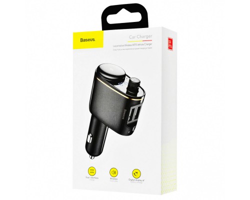 АЗУ Baseus Bluetooth FM Launcher Locomotive 3.4A 2USB (CCALL) (00000037597_1)