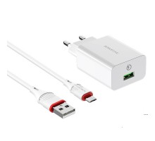 СЗУ Borofone BA21A Long journey QC3.0 (1USB/3A) + MicroUSB (00000057020_1)