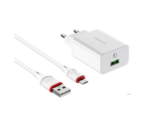 СЗУ Borofone BA21A Long journey QC3.0 (1USB/3A) + MicroUSB (00000057020_1)