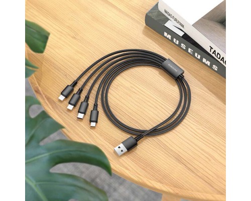 Дата кабель Borofone BX72 USB to 4in1 (Lightning/Lightning/MicroUSB/Type-C) (1m) (00000058302_1)