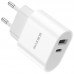СЗУ Borofone BA62A Wiseacre PD12W (1USB/1Type-C/2.4A) + Type-C to Lightning (00000058307_1)