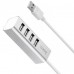 Переходник HUB Hoco HB1 USB to USB 2.0 (4 port) (1m) (00000031109_1)
