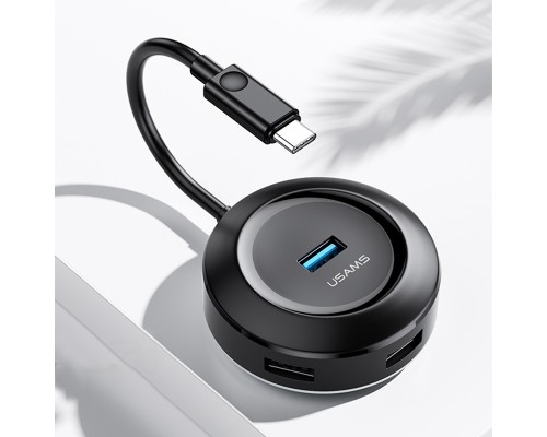Адаптер USAMS US-SJ415 4 USB HUB Smart Adapter Type-C 3.0 (00000034533_1)
