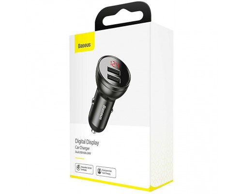 АЗУ Baseus Digital Display Dual USB 4.8A Car Charger 24W (CCBX) (00000038717_1)
