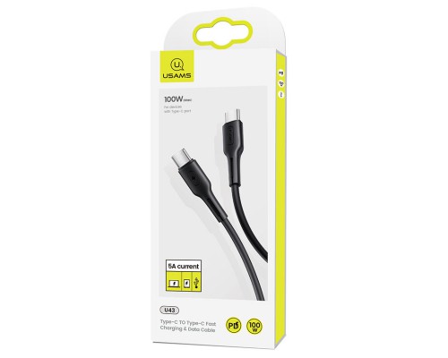 Дата кабель USAMS US-SJ459 U43 Type-C to Type-C 100W PD (1.2m) (00000040259_2)